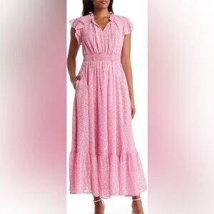 Melloday lined floral maxi dress - medium